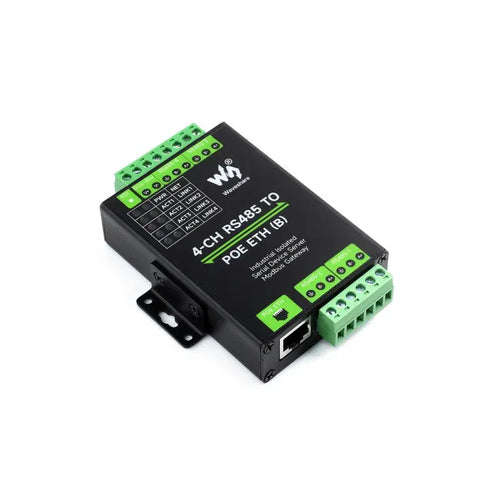 Waveshare 4-Channel RS485 to RJ45 Ethernet Serial Server w/ PoE Ethernet Port Waveshare 4-Channel RS485 to RJ45 Ethernet Serial Server w/ PoE Ethernet Port