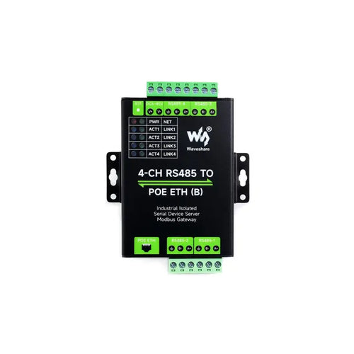 Waveshare 4-Channel RS485 to RJ45 Ethernet Serial Server w/ PoE Ethernet Port Waveshare 4-Channel RS485 to RJ45 Ethernet Serial Server w/ PoE Ethernet Port
