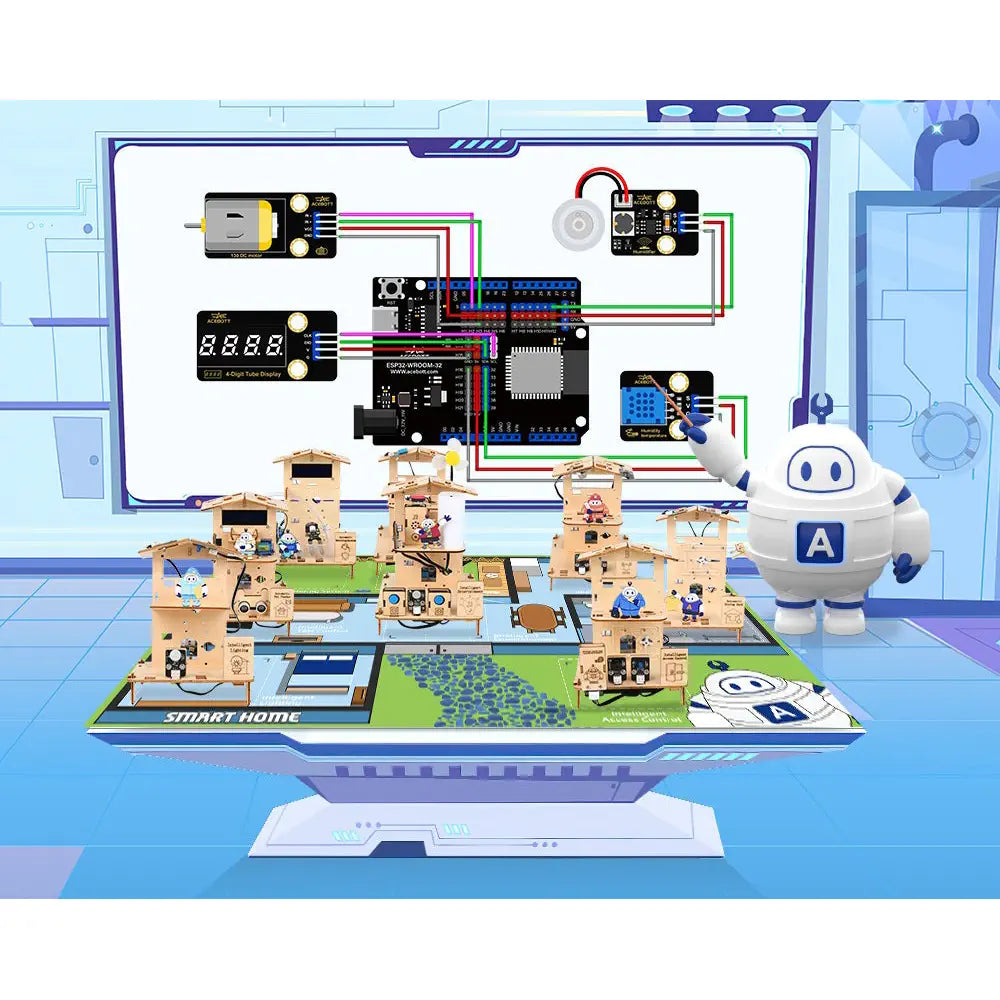 8-Piece ESP32 STEM Smart Home Kit - Robotics Science Kit For Kids 12+ Compatible With Arduino