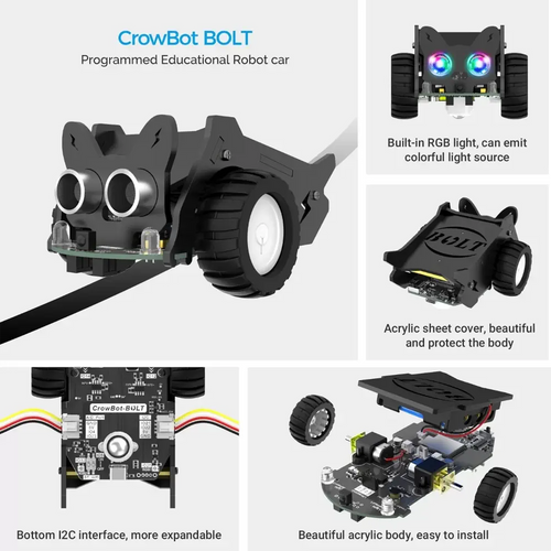 CrowBot BOLT-Open Source Programmable Smart Robot Car Kit w/ Joystick CrowBot BOLT-Open Source Programmable Smart Robot Car Kit w/ Joystick