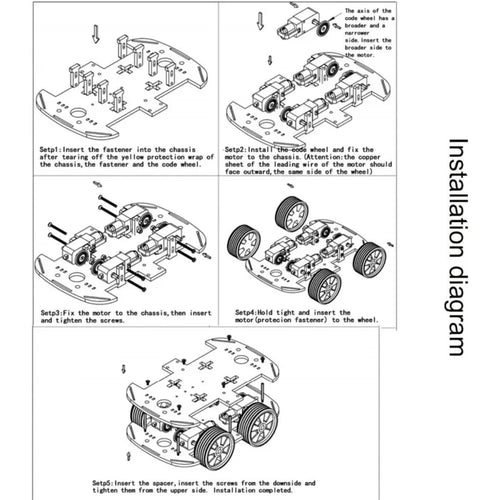 DIY Robot Car Smart Chassis Kit w/ Speed Encoder 4W 2-Layer for Arduino, RPi DIY Robot Car Smart Chassis Kit w/ Speed Encoder 4W 2-Layer for Arduino, RPi