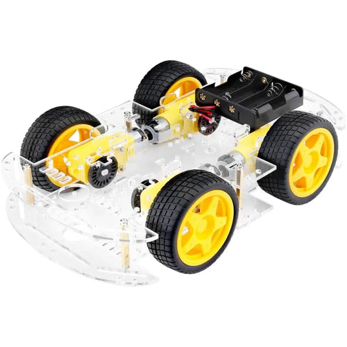 DIY Robot Car Smart Chassis Kit w/ Speed Encoder 4W 2-Layer for Arduino, RPi DIY Robot Car Smart Chassis Kit w/ Speed Encoder 4W 2-Layer for Arduino, RPi