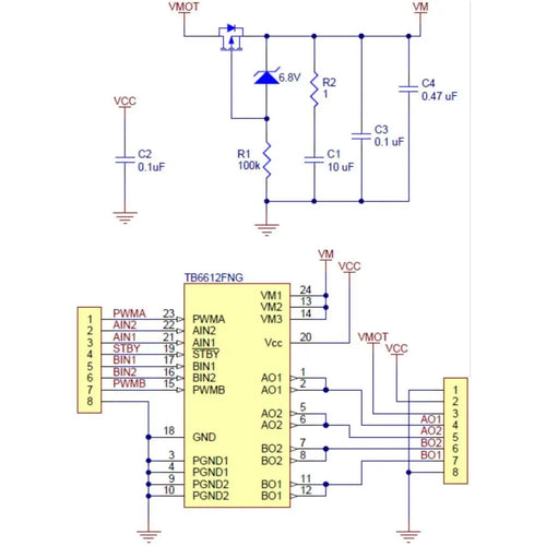 Pololu Dual DC Motor Driver 1A, 4.5V-13.5V- TB6612FNG Pololu Dual DC Motor Driver 1A, 4.5V-13.5V- TB6612FNG