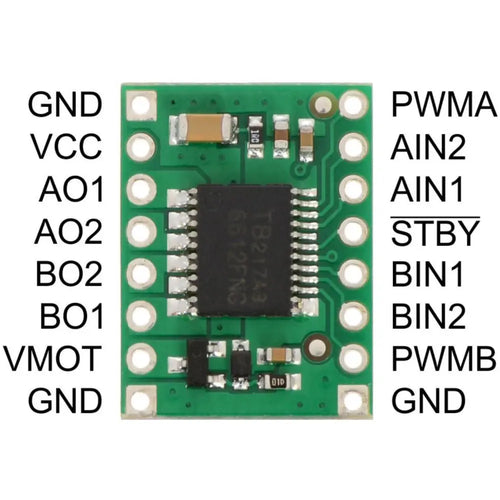 Pololu Dual DC Motor Driver 1A, 4.5V-13.5V- TB6612FNG Pololu Dual DC Motor Driver 1A, 4.5V-13.5V- TB6612FNG