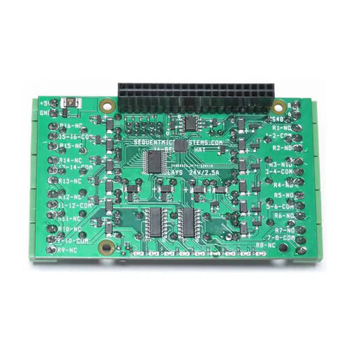 Sequent Microsystems 16 Relays 2A/24V 8-Layer Stackable HAT for Raspberry Pi Sequent Microsystems 16 Relays 2A/24V 8-Layer Stackable HAT for Raspberry Pi