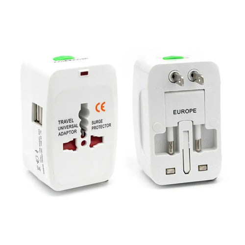 Universal Plug Adapter w/ Dual USB Port (EU/US/UK/AU) Universal Plug Adapter w/ Dual USB Port (EU/US/UK/AU)