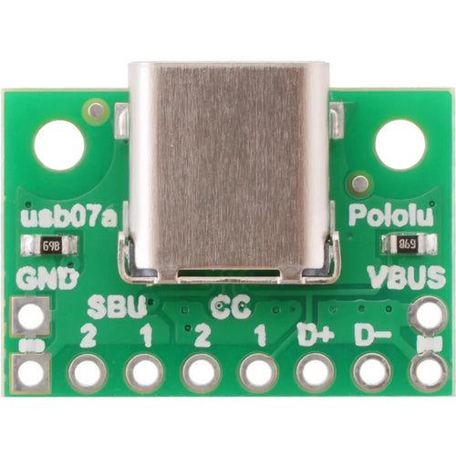 Pololu USB 2.0 Type-C Connector Breakout Board Pololu USB 2.0 Type-C Connector Breakout Board