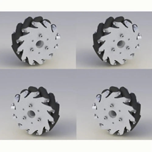 127mm Mecanum Wheels w/ Basic Rollers (2x Left, 2x Right)