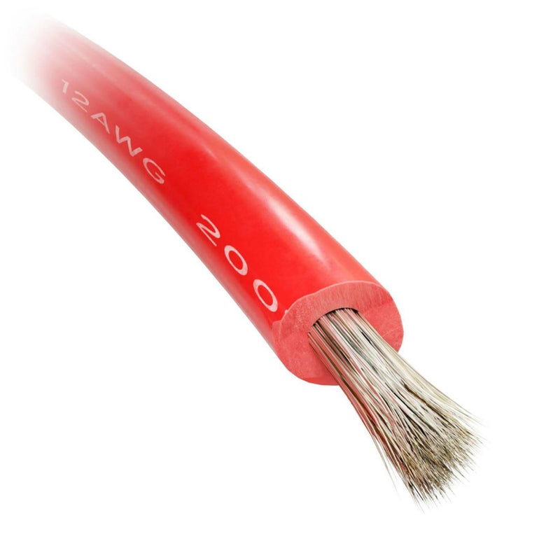 12AWG Red Premium Silicone-Jacket Wire (3m)