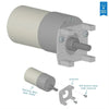 12V, 20RPM, 278oz-in Precision Gearmotor