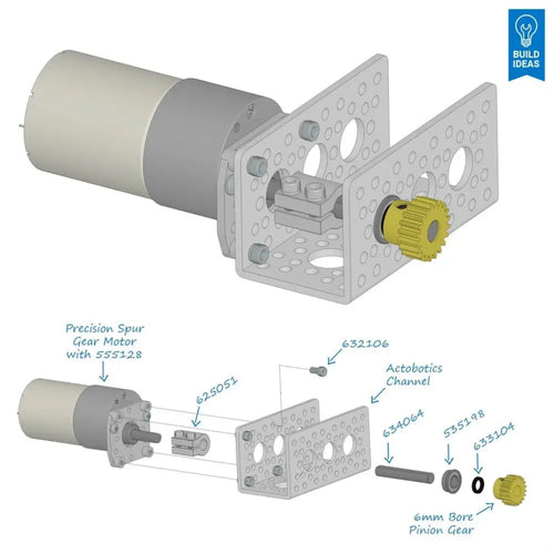 12V, 20RPM, 278oz-in Precision Gearmotor