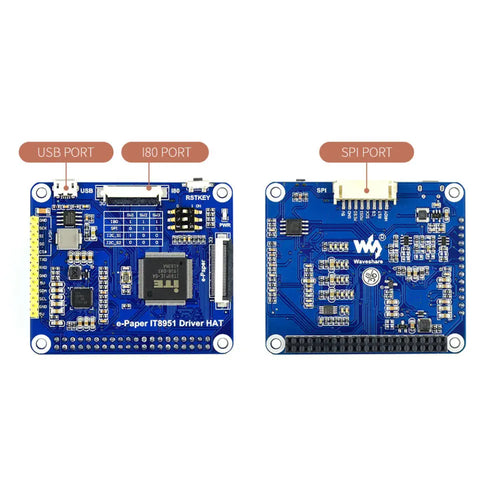 Waveshare 13.3-inch e-Paper Display HAT for Raspberry Pi, 1600x1200, Black/White
