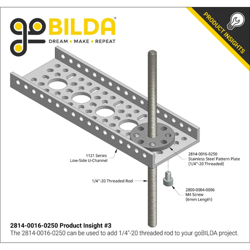 1/4"-20 to goBILDA Pattern Mount