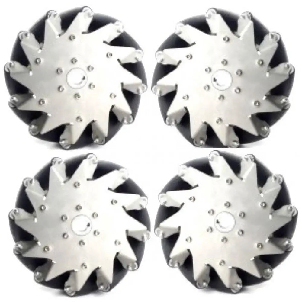 203mm Mecanum Wheel w/ Rubber Rollers (2xLeft, 2xRight)