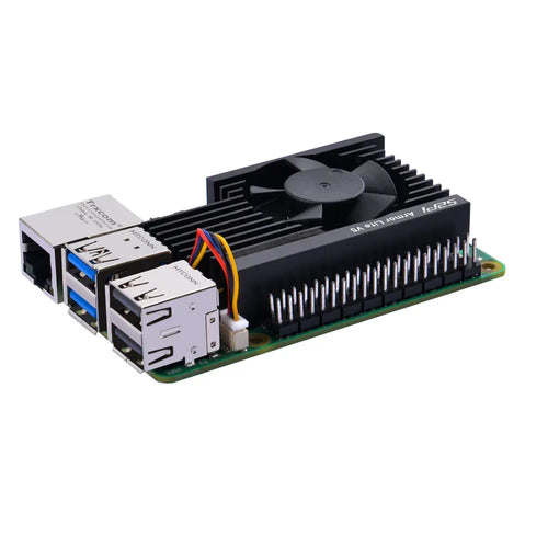 52Pi Armor Lite V5 Heatsink w/ Integrated 3510 Fan for Raspberry Pi 5