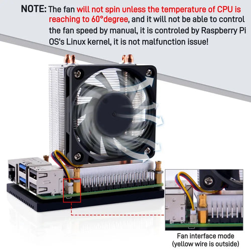 52Pi ICE Tower Plus Cooling System for Raspberry Pi 5 (Metallic)