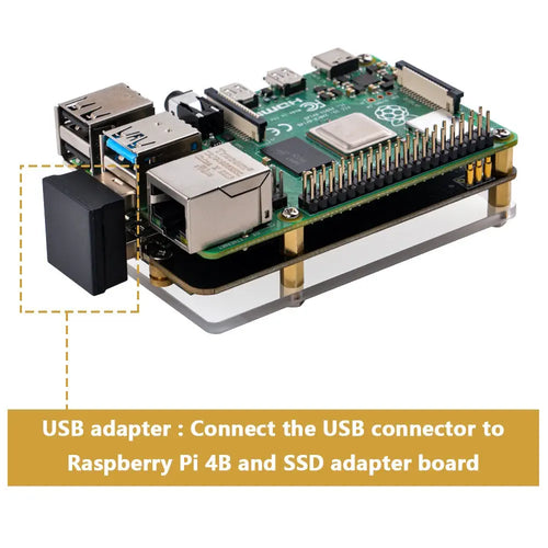 52Pi M.2 NVME SSD Adapter Board for Raspberry Pi RobotShop