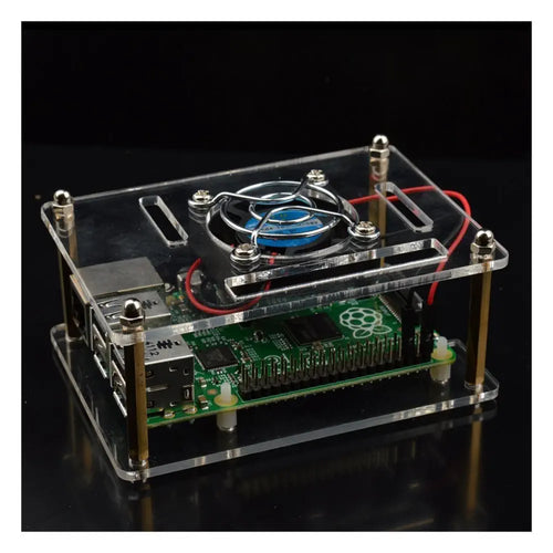 Acrylic Clear Enclosure w/ Cooling Fan for Raspberry Pi