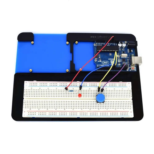 Adeept Acrylic 5 in 1 Breadboard Holder for Arduino UNO R3, Mega 2560, RPi