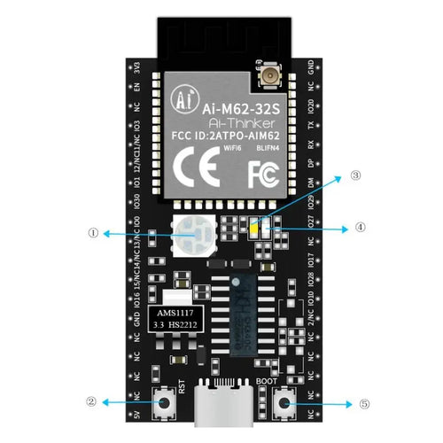 Ai-Thinker Ai-M62-32S WiFi 6 + BLE 5.3 Development Board