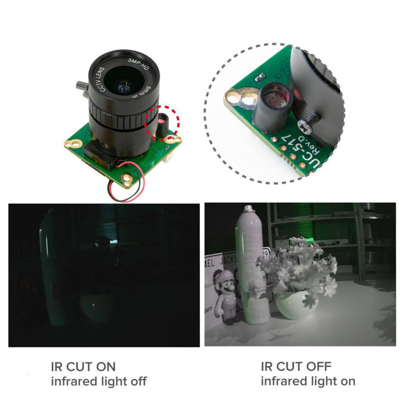 Arducam HQ IR-CUT Camera 12.3MP 1/2.3-In IMX477 w/ 6mm CS Lens for Jetson Nano