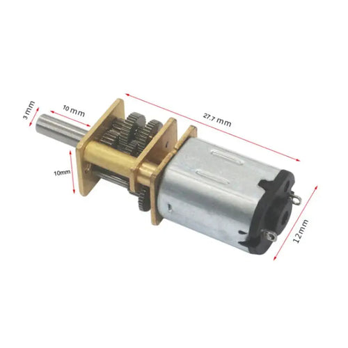 Aslong motor DC 12V 3000rpm 3mm Shaft Mini Metal Gear Motor N20 Geared Motor