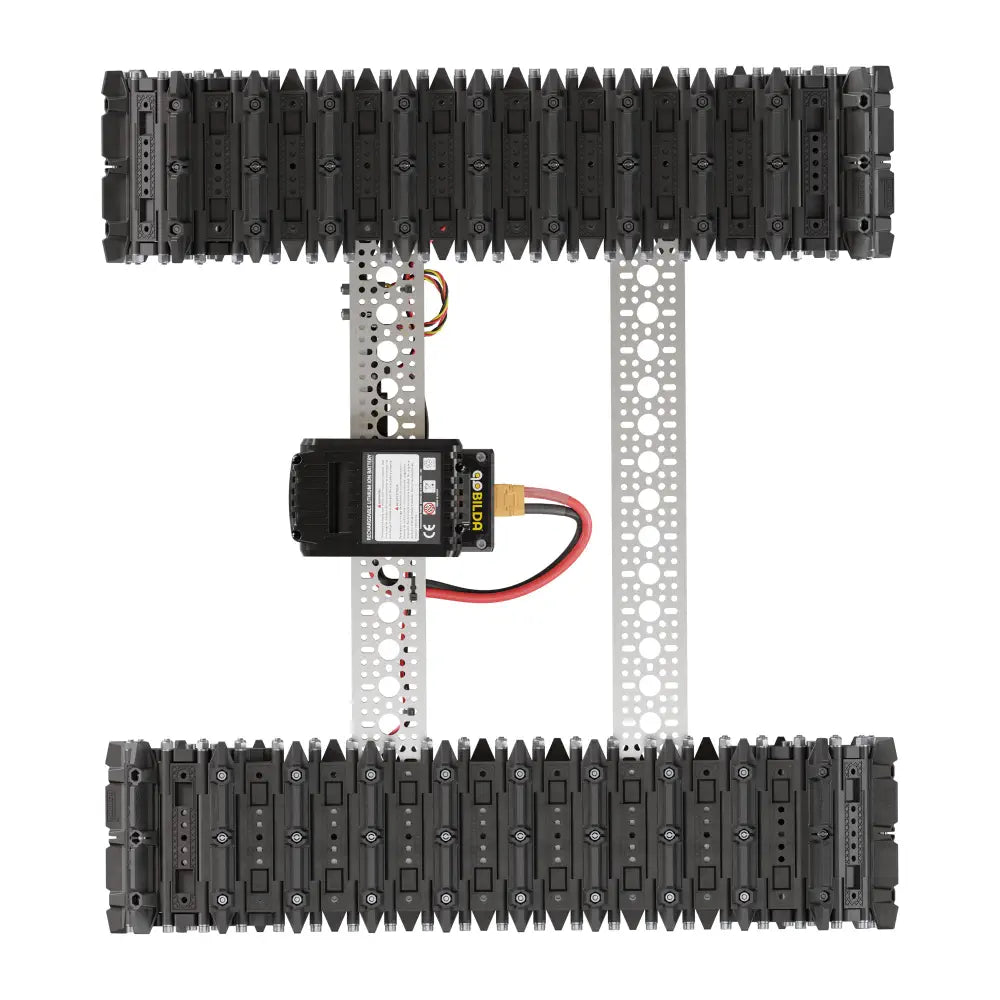 Bravo RC Tank Track Chassis (Grouser Paddles, 50lb Payload, 2Mph)