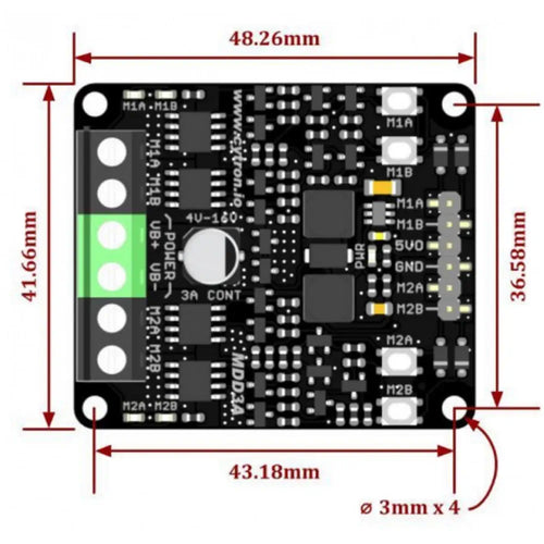 Cytron 3A 4-16V Dual Channel DC Motor Driver