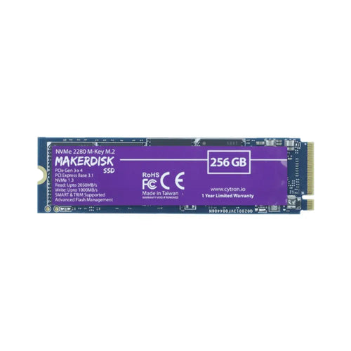 Cytron MakerDisk 256GB NVMe 2280m-Key SSD (Raspberry Pi OS Ready)