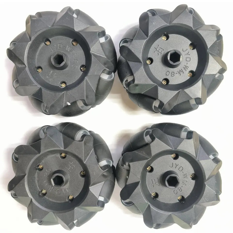 Dagu Black 80mm Mecanum Omni Wheel for Lego (4x)