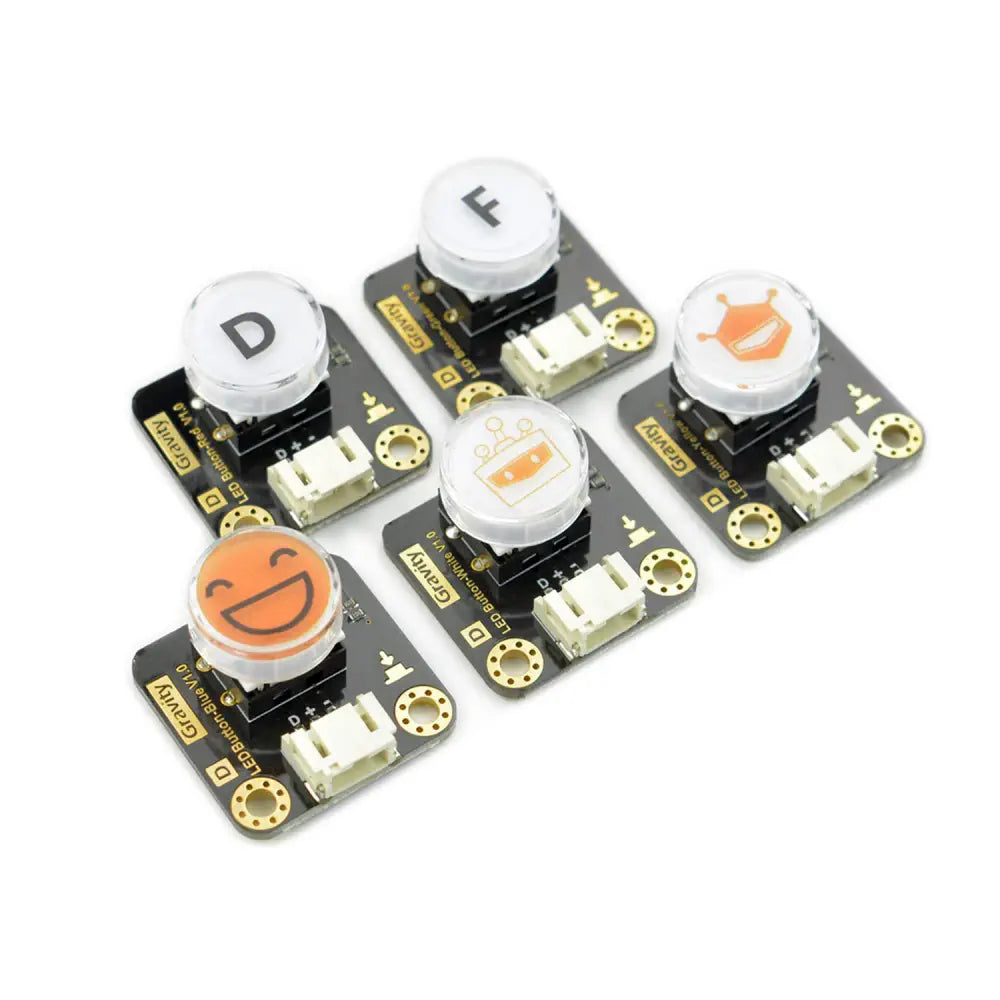 DFRobot Gravity: LED Button x 5 Pack