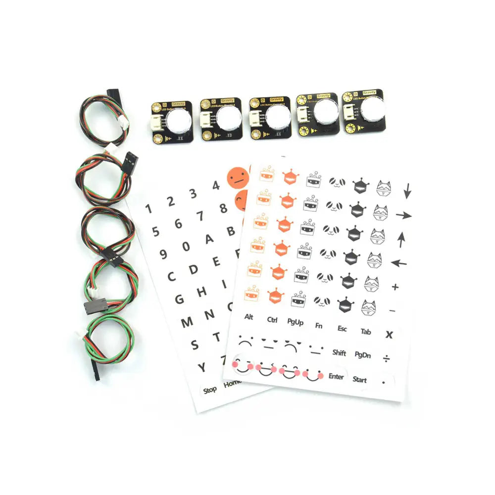 DFRobot Gravity: LED Button x 5 Pack