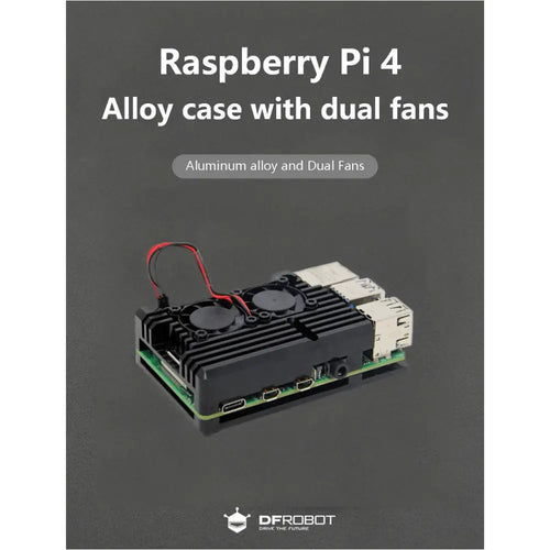 DFRobot Metal Case for Raspberry Pi 4B (Dual Fans)