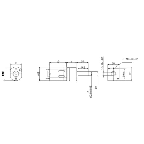 DFRobot Micro Metal DC Geared Motor (6V 50rpm 250g*cm)