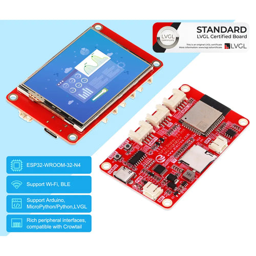 Elecrow CrowPanel 2.4-inch ESP32 HMI 320x240 SPI TFT LCD Touchscreen w/ Case