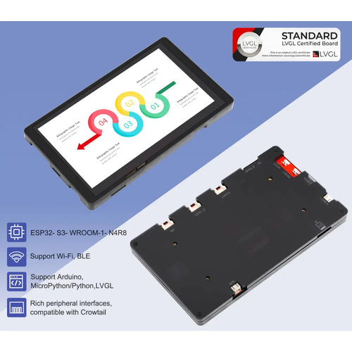 Display ESP32 5 Pollici Touchscreen | 800x480 RGB TFT | Compatibile Con Arduino E LVGL - Foto 7