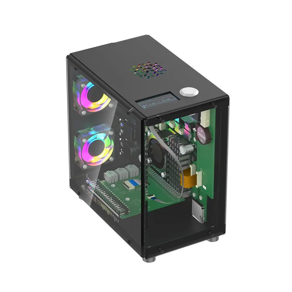 Elecrow Mini PC Case w/ 1.3” OLED Screen for Jetson Orin Nano