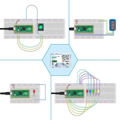 Elecrow Raspberry Pi Pico Advanced Kit w/ 32 Modules & 32 Projects (w/o Raspberry Pi Pico Board)