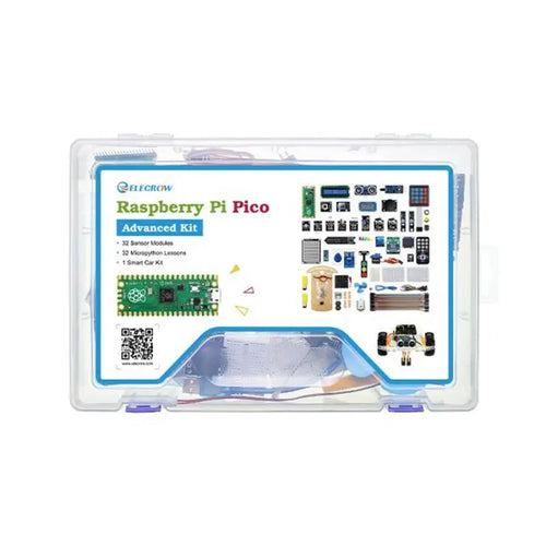 Elecrow Raspberry Pi Pico Advanced Kit w/ 32 Modules & 32 Projects (w/o Raspberry Pi Pico Board)