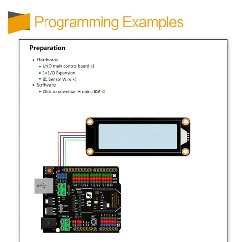 Gravity: I2C 16x2 Arduino LCD w/ RGB Font Display (Black) V2.0