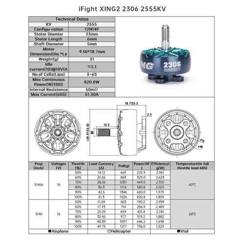 iFlight XING2 2306 FPV Motor Unibell 2555KV