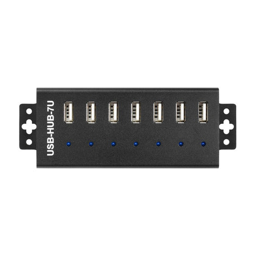 Waveshare Industrial Grade USB HUB, 7x USB 2.0 Ports (UK Plug)