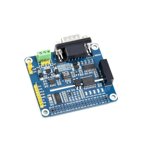 Isolated RS485 RS232 Expansion HAT for Raspberry Pi, SPI Control