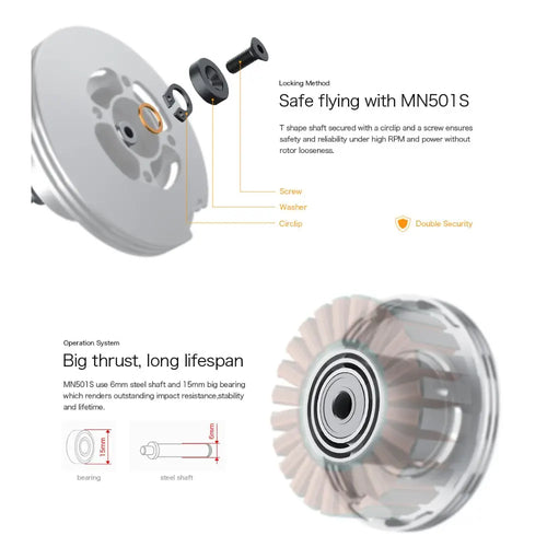 LIGPOWER MN501-S KV360 Waterproof UAV Motor w/ 4.6kg Max Thrust