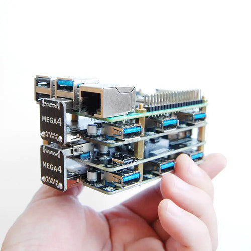 MEGA4 4-port USB 3.1 PPPS HUB for Raspberry Pi 4B