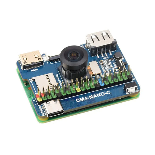 Waveshare Nano Base Board (C) for RPi CM4, Onboard 8MP Camera