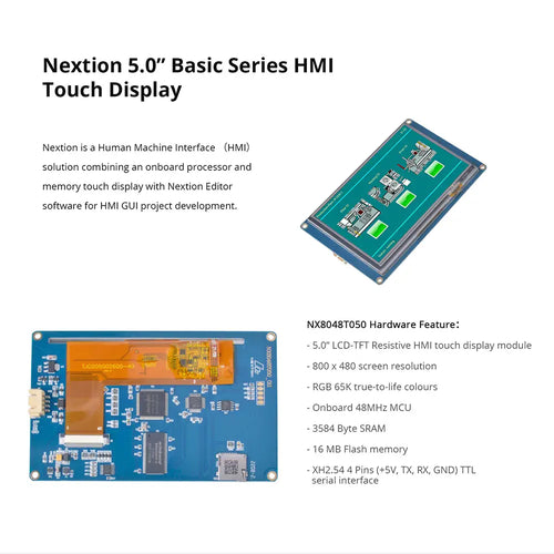 Nextion 5.0” Basic Series HMI Touch Display (NX8048T050)