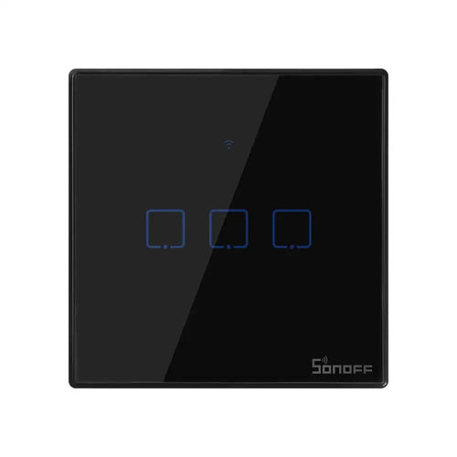 SONOFF TX Series WiFi Wall Switch (T3, UK, 3 Gang, Black)