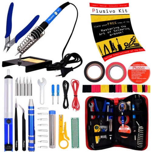 Plusivo Soldering Kit w/ Diagonal Wire Cutter (EU Plug)