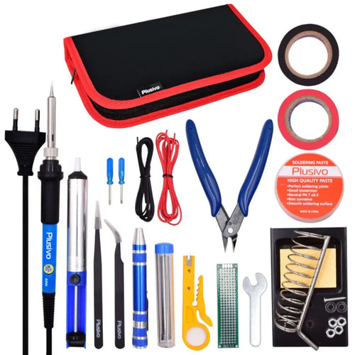 Plusivo Soldering Kit w/ Diagonal Wire Cutter (EU Plug)